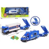 Magic Toys 30cm dolg kovinski model policijskega avtomobila s prikolico in kartami z vozili v treh različicah | Shoptok.si