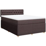 vidaXL Krevet s oprugama i madracem tamnosmeđi 140x200 cm tkanina | shoptok.hr