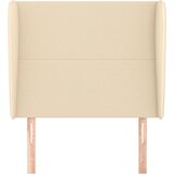  Uzglavlje s ušima krem 93x23x118/128 cm od tkanine | Eponuda.ba