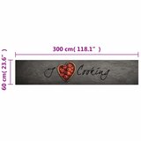  Kuhinjski tepih perivi s natpisom Cooking 60x300 cm baršunasti | shoptok.hr