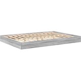 Krevet s policama s uzglavljem Sivi hrast sonoma 160 x 200 cm | Eponuda.com