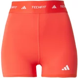 Adidas Sportske hlače narančasto crvena / bijela