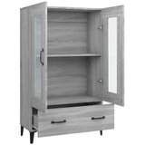  Visoka komoda boja hrasta sonome 70x31x115 cm konstruirano drvo Siva | Shoptok.si