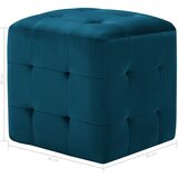  Tabure 2 kom plavi 30 x 30 x 30 cm od baršunaste tkanine | shoptok.hr