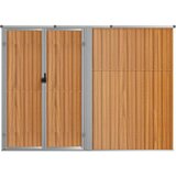  Vrtno spremište smeđe 225 x 89 x 161 cm od pocinčanog čelika | Eponuda.com