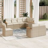  8-dijelni set vrtnih sofa od poliratana s jastucima bež | shoptok.hr