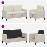  Set sofe s pohranom 2 kom. Krem Poliester 152 x 78 x 87 cm | Shoptok.si