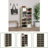 The Living Store Stojalo za čevlje sonoma hrast 54x34x100,5 cm konstruiran les - Omarica Za Čevlje, (21744349) Cene