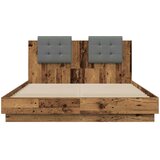  Okvir kreveta s uzglavljem s uzglavljem Staro drvo 140 x 200 cm | Eponuda.com