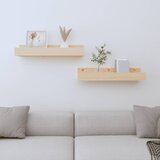 vidaXL Zidne police 2 kom 50 x 12 x 9 cm od masivne borovine Cijene