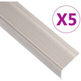 vidaXL Rubnjaci za stepenice L-oblika 5 kom aluminijski 100 cm bež cijene
