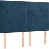  LED uzglavlje tamnoplavo 144x5x118/128 cm baršunasto | shoptok.hr