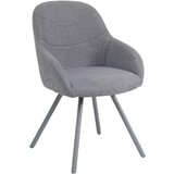CARRYHOME stol, kovina, tekstil siva | Shoptok.si
