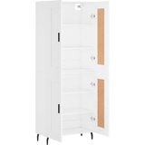  Visoka komoda bijela 69,5x34x180 cm konstruirano drvo Slike