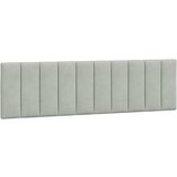 vidaXL Vzglavna stranica svetlo siva 180 cm žamet | Shoptok.si