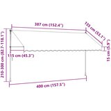 Tenda na ručno uvlačenje 400 cm antracit | shoptok.hr