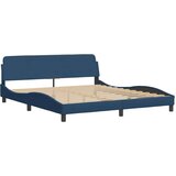  Posteljni okvir brez vzmetnice moder 180x200 cm blago | Shoptok.si