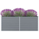  Povišena vrtna gredica 160 x 80 x 45 cm pocinčani čelik siva | shoptok.hr
