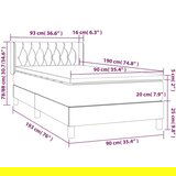 Box spring krevet s madracem crni 90x190 cm od tkanine | shoptok.hr