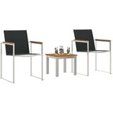  Vrtni set za objed 3 pcs Smeđa i crna Čvrsto drvo akacije | shoptok.hr
