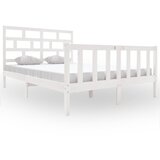 The Living Store Posteljni okvir bel iz trdne borovine 150x200 cm - Posteljni Okvir, (21532127) | Shoptok.si