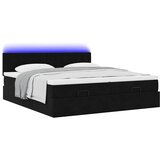  Otomanski okvir kreveta s madracima crni 180x200cm baršunasti | Eponuda.com