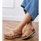 Gemre Zebrina ethnic pink sandals with buckles on straps | ePonuda.com