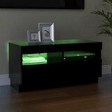TV ormarić s LED svjetlima crni 80x35x40 cm | shoptok.hr