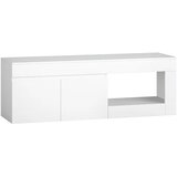  TV ormarić s 2 vrata i pretincem za TV do 60 inča 140x40x48 cm bijeli | shoptok.hr