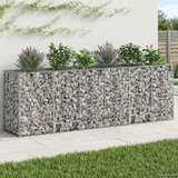  Gabionski uzdignuti krevet 2 pcs Srebrno 250 x 50 x 80 cm | shoptok.hr