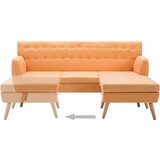 vidaXL Kutna garnitura s presvlakom od tkanine 171,5 x 138 x 81,5 cm narančasta | shoptok.hr