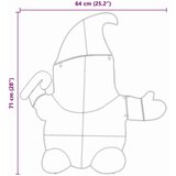 vidaXL Osvijetljeni patuljak Topla bijela 100 x 80 cm | shoptok.hr