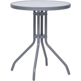  Vrtni stol svjetlosivi 60 cm od čelika i stakla | shoptok.hr