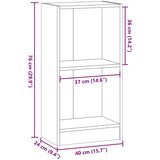 vidaXL Regal za knjige boja hrasta 40x24x76 cm konstruirano drvo | shoptok.hr