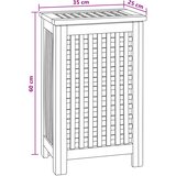  Košarica za rublje Prirodna 35 x 25 x 60 cm Čvrsto teak drvo | Shoptok.si