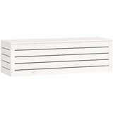  Kutija za pohranu bijela 109 x 36 5 x 33 cm od masivne borovine | shoptok.hr