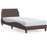  The Living Store Posteljni okvir z vzglavjem rjav 90x190 cm umetno usnje - Posteljni Okvir, (21501670) | Shoptok.si