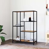 Unique Furniture Crna/u prirodnoj boji biblioteka u dekoru hrasta 80x112x35 cm Altino – | shoptok.hr