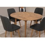 Hanah home Set Trpezarijski sto i 4 trpezarijske stolice Vina 1053, Crna | Eponuda.ba