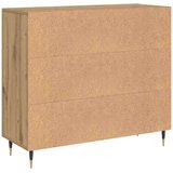 vidaXL s pohranom s vratima Smeđa 90 x 34 x 80 cm Konstruirano drvo | shoptok.hr