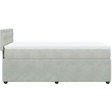  Box spring krevet s madracem svjetlosivi 100x200 cm baršunasti | shoptok.hr