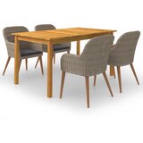  5-dijelni vrtni blagovaonski set smeđi | shoptok.hr