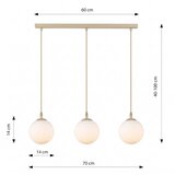  Luster na sajli COSMO 3xE14/10W/230V bež | Eponuda.com