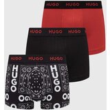 Hugo Boksarice 3-pack moški, rdeča barva | Shoptok.si