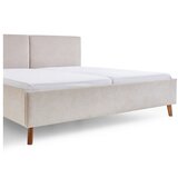 Meise Möbel Bež oblazinjena zakonska postelja z letvenim dnom 160x200 cm Piano – | Shoptok.si