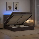  Krevet od pjene s madracem i LED-om Tamno smeđa 140 x 190 cm | shoptok.hr