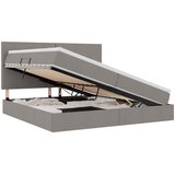Krevet s madracem i skladištem Sivo-smeđa 200 x 200 cm tkanina | Eponuda.com