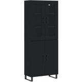 Maison Chic Visoka Komoda - Predalnik črna 69,5x34x180 cm inženirski les, (21716603) | Shoptok.si
