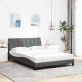 vidaXL Posteljni okvir brez vzmetnice temno siv 140x190 cm blago | Shoptok.si