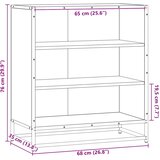  Komoda boja hrasta 68x35x76 cm konstruirano drvo i metal | shoptok.hr